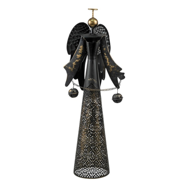 Μεταλλικός Άγγελος Μαύρος/Χρυσός 18x11.2x46.5cm 50357
