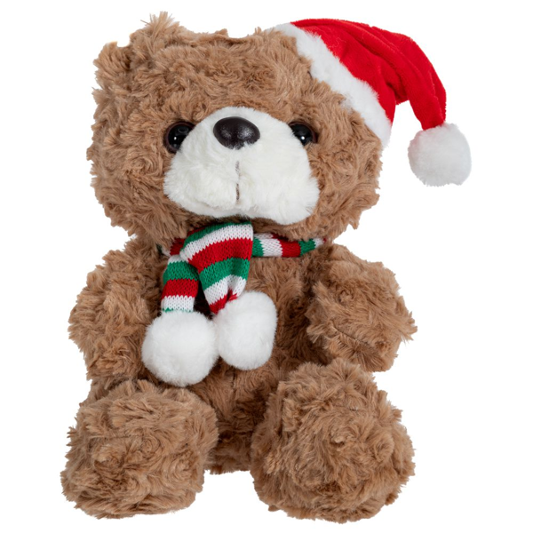 ΧΡ ΚΑΦΕ ΛΟΥΤΡΙΝΟ ΑΡΚΟΥΔΑΚΙ ΜΕ ΚΟΚΚΙΝΟ ΣΚΟΥΦΟ & ΚΑΣΚΩΛ 16Χ16Χ22ΕΚ