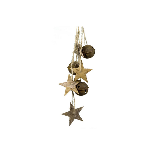 MS581 ΓΙΡΛΑΝΤΑ ΜΕ ΚΟΥΚΟΥΝΑΡΙΑ ΚΑΙ ΞΥΛΙΝΑ  ΑΣΤΕΡΙΑ,