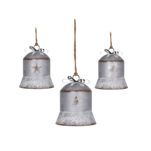 XM384 ΜΕΤΑΛΛΙΚΗ ΚΑΜΠΑΝΑ ΣΕ VINTAGE ΜΑΤ ΑΣΗΜΙ  3ΣΧ.