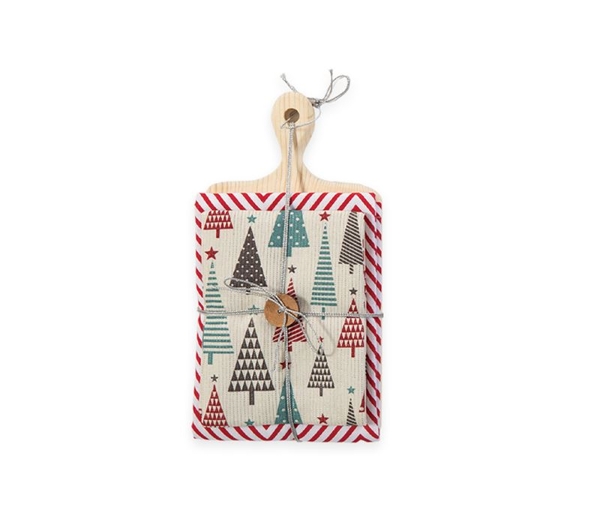 ΞΥΛΟ ΚΟΠΗΣ CHRISTMAS FOREST ΜΕ ΠΟΤΗΡΟΠΑΝΑ ΣΕΤ 2 ΤΜΧ NEF-NEF HOMEWARE