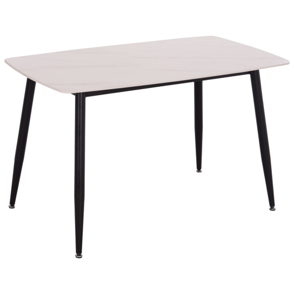 ΤΡΑΠΕΖΙ FB99854.01 ΚΕΡΑΜΙΚΟ TOP ΛΕΥΚΟ ΜΑΡΜΑΡΟ-ΜΑΥΡΟ ΜΕΤΑΛΛΟ 120x70x73Υεκ.