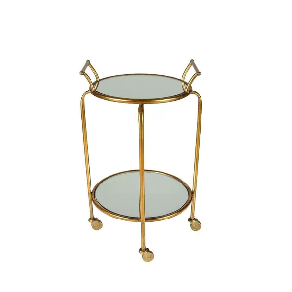 ΜΕΤΑΛΛΙΚΟ ΤΡΟΛΛΕΥ BAR ΜΕ ΚΑΘΡΕΦΤΗ ΧΡΥΣΟ Φ42Χ76ΕΚ