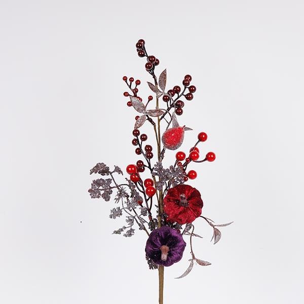 ΚΛΑΔΙ, ΜΕ ΜΠΟΡΝΤΟ ΚΑΙ ΣΚΟΥΡΟ ΜΩΒ ΚΟΛΟΚΥΘΕΣ, 60cm
