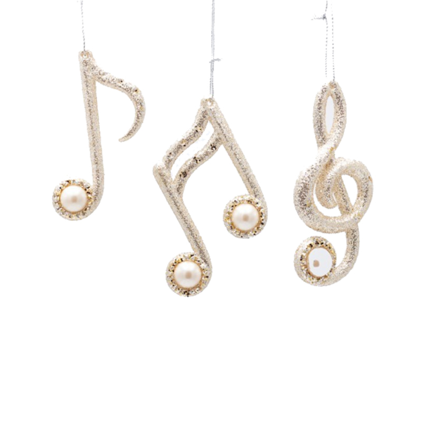 ΜΟΥΣΙΚΕΣ ΝΟΤΕΣ, ΣΑΜΠΑΝΙ ΜΕ ΠΕΡΛΑ, 3 ΣΧΕΔΙΑ, 11.9x12.5x12cm