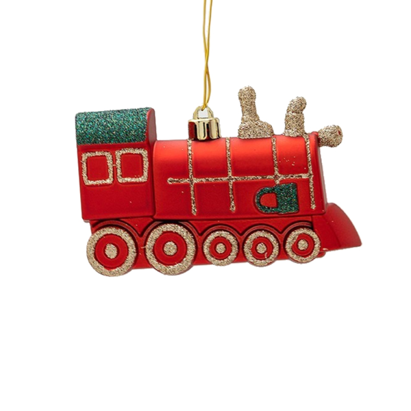 ΠΛΑΣΤΙΚΟ ΣΤΟΛΙΔΙ, ΚΟΚΚΙΝΟ ΤΡΕΝΑΚΙ ΜΕ ΠΡΑΣΙΝΟ GLITTER, ΣΕΤ 2ΤΜΧ, 11cm