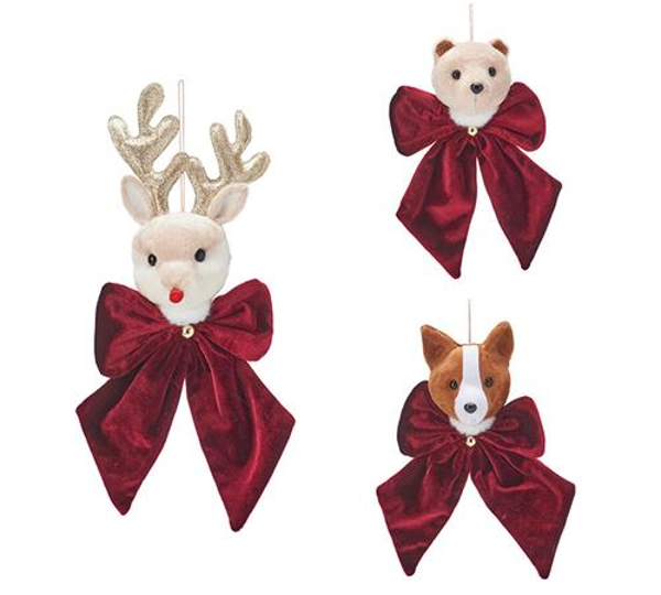 XM900 Φιόγκος με σκυλάκι & ελαφι & αρκουδάκι 20cm | ZAROS