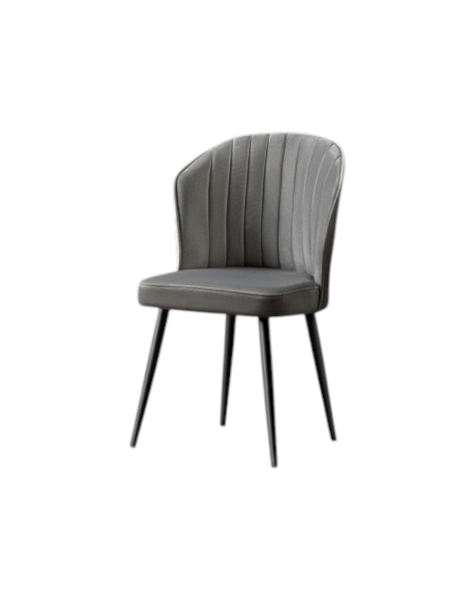 RUBI ΚΑΡΕΚΛΑ ΤΡΑΠΕΖΑΡΙΑΣ ΒΕΛΟΥΔΙΝΗ  ΧΡΩΜΑ ΓΚΡΙ ΜΑΥΡΟ ΠΟΔΙ Μ.52*Π.45*Υ.90ΕΚ