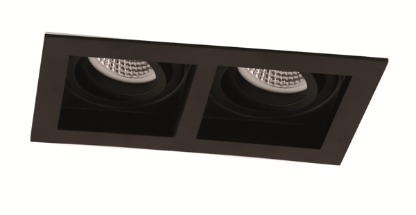 2/Φωτο Χωνευτό Σποτ Μαύρο Artsi